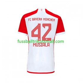Fußballtrikots Bayern München Jamal Musiala 42 2023-2024 Kurzarm Heimtrikotsatz kaufen